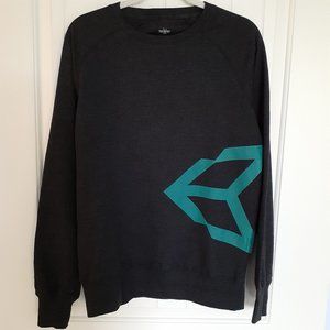 Pure Waste 100% Recycled Sweatshirt With Logo Charcoal Gray Size M